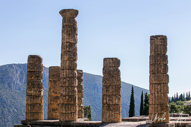 Pillars at the Temple of Apollo, Delphi Greece