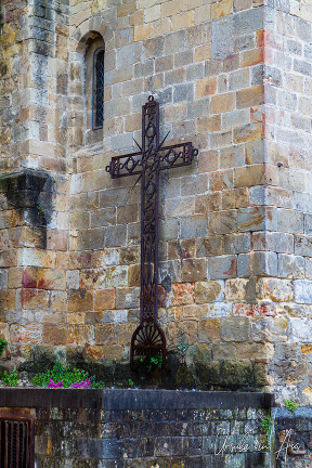 Church Cross, Saint-Volusien abbey church, Foix France.