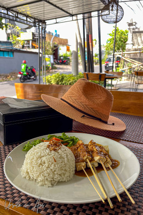 Chicken sate in a local restaurant, Ungasan Badung, Bali