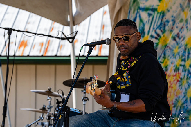 Alvin "Lil Al" Cordy on the Grassy Knoll Stage, Vancouver Island Musicfest, Comox BC Canada.